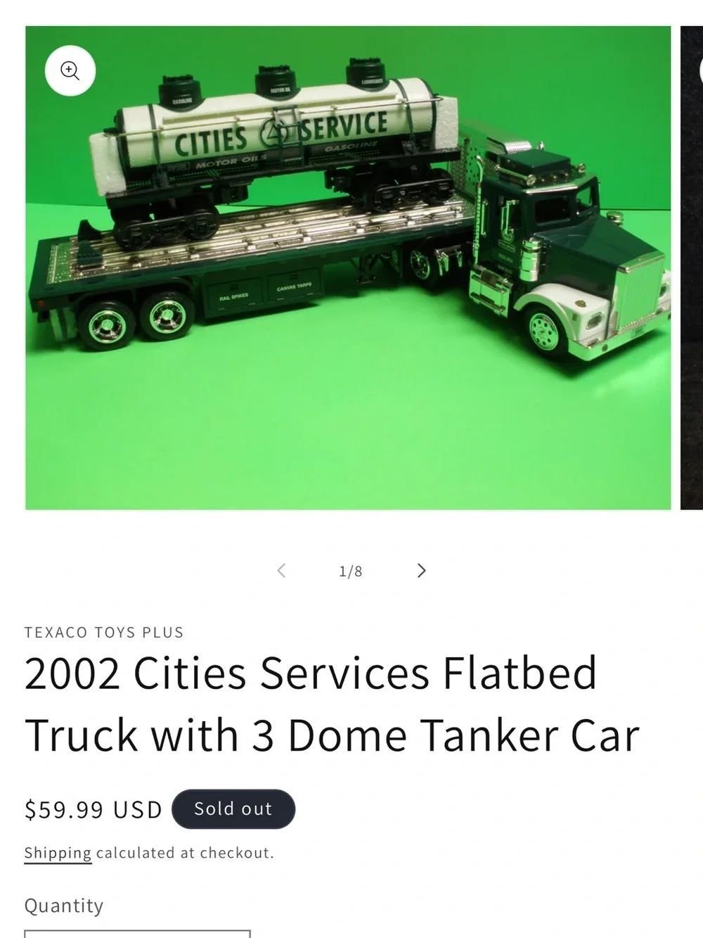 CITGO Petroleum Corp. Flatbed Toy Truck w/3 dome tank car (Limited Edition)